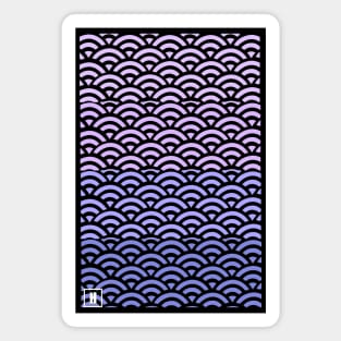 Retro Japanese Clouds Pattern RE:COLOR 15 Magnet